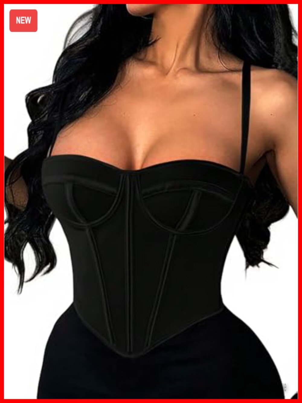 LovelyWholesale Corset Top Backless Lace Up Bustier Slim Fit Party Club